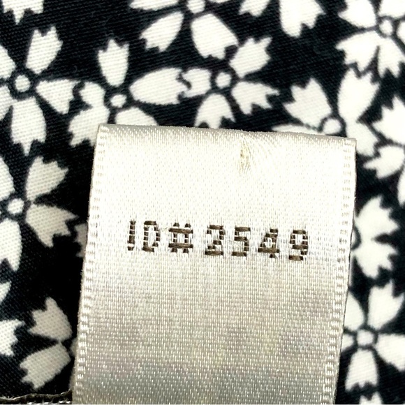 Vintage Classic Casual corner navy white floral print cotton skirt size 2 - Picture 6 of 8